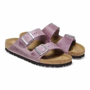 NEW BIRKENSTOCK women's arizona oiled leather sandal in lavendar